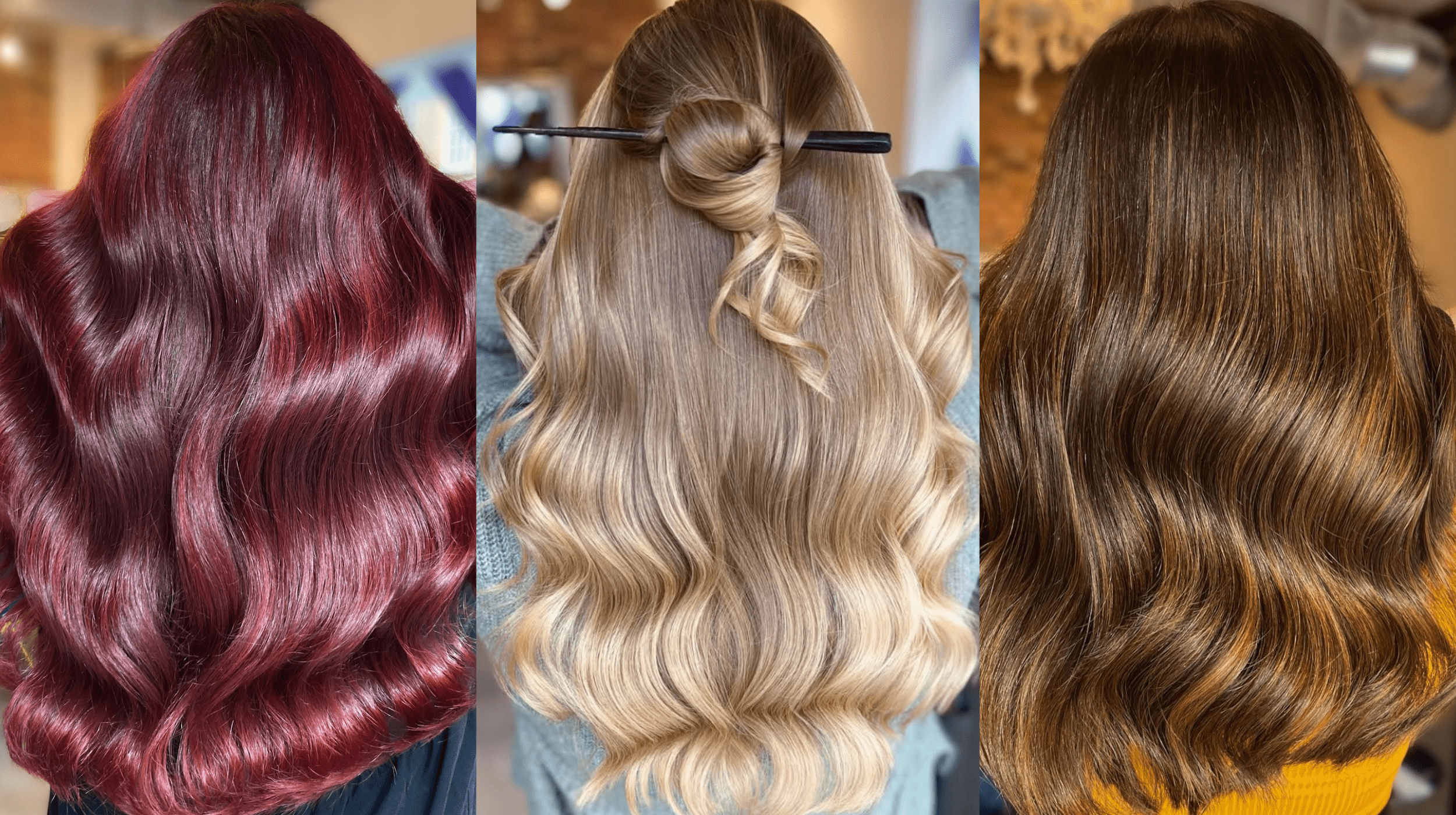 Different coloured hairstyles showcasing the benefits of BOHEMA oil
